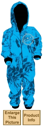 Rideline Kids' Hyper Onesie in Hyper Blue Camo - for 6mths to 8yrs