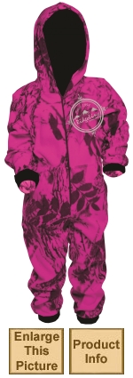 Rideline Kids' Hyper Onesie in Hyper Pink Camo - for 6mths to 16yrs